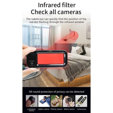 Bærbar Mini Anti-Spy Detector Spykamera Finder Bilhotel Trip Rejsemonteringsrum