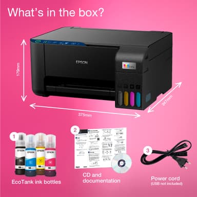 Epson EcoTank ET-2811 multifunktionsprinter C11CJ67404 (sort)