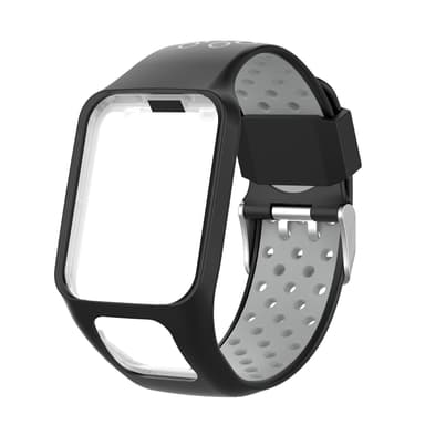Silikone urrem til TomTom Smartwatch Sort+grå