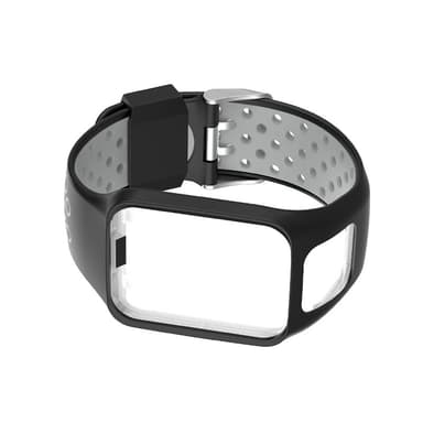 Silikone urrem til TomTom Smartwatch Sort+grå