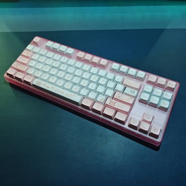 Kablet gaming-tastatur med 20 baggrundsbelyst, 87 taster, anti-ghosting, PBT-taster