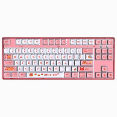 Kablet gaming-tastatur med 20 baggrundsbelyst, 87 taster, anti-ghosting, PBT-taster