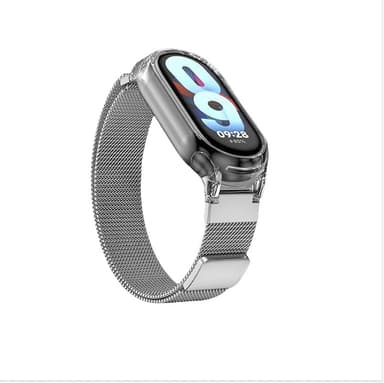 Magnetisk rem til Xiaomi Mi Band med gennemsigtigt etui Sølv Xiaomi Mi Band 9