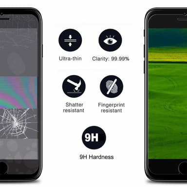 Skærmbeskytter iPhone 8 Hærdet glas Transparent 2-pak