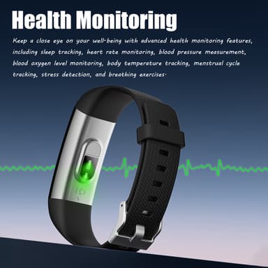 S5 Smart ur med puls, søvnmonitor, skridttæller Lysegrå