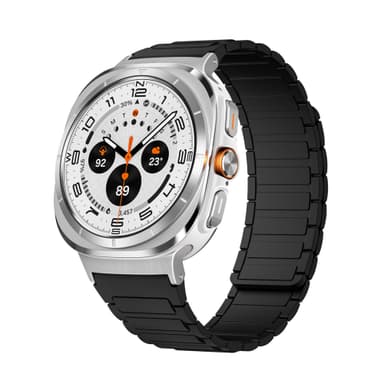 Robust magnetisk rem med tre perler til Samsung Galaxy Watch 7 Ultra Sort