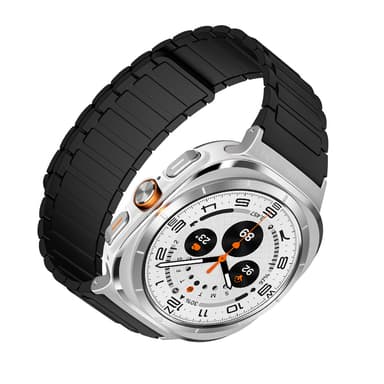 Robust magnetisk rem med tre perler til Samsung Galaxy Watch 7 Ultra Sort