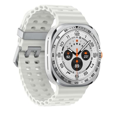 Urkrans i rustfrit stål til Samsung Galaxy Watch Ultra Sølv + Sort