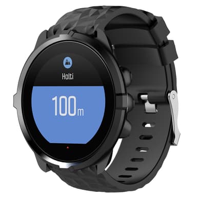 Silikone urrem til Suunto 7/9 Spartan Sport Wrist HR Baro Sort