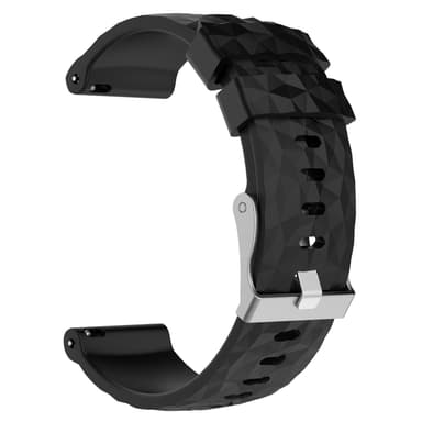 Silikone urrem til Suunto 7/9 Spartan Sport Wrist HR Baro Sort