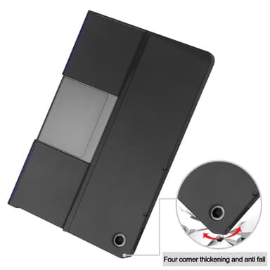 SKALO Lenovo Tab Plus 11.5"" Duofold PU-læder Cover - Blå