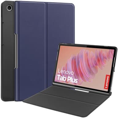 SKALO Lenovo Tab Plus 11.5"" Duofold PU-læder Cover - Blå