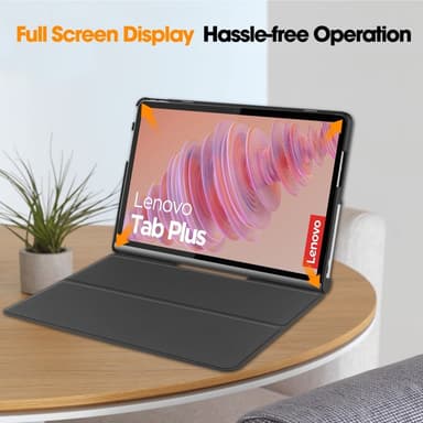 SKALO Lenovo Tab Plus 11.5"" Duofold PU-læder Cover - Blå