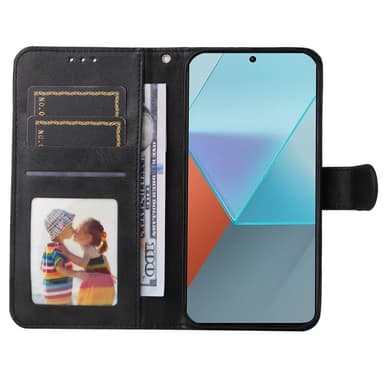 SKALO Xiaomi Redmi Note 13 Pro 5G PU-læder Pungetui - Sort