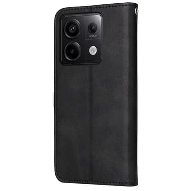 SKALO Xiaomi Redmi Note 13 Pro 5G PU-læder Pungetui - Sort