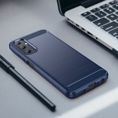SKALO Samsung A05s 4G Armor Carbon Stødsikker TPU-cover - Blå