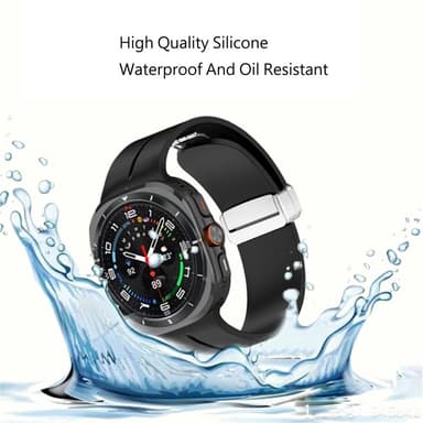 SKALO Silikonearmbånd metallspænde Samsung Watch Ultra 47mm - Orange
