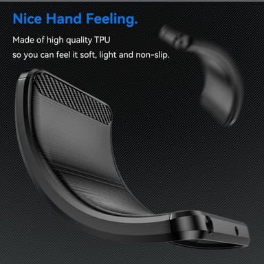 SKALO Xiaomi Redmi 13C 4G Armor Carbon Stødsikker TPU-cover - Sort