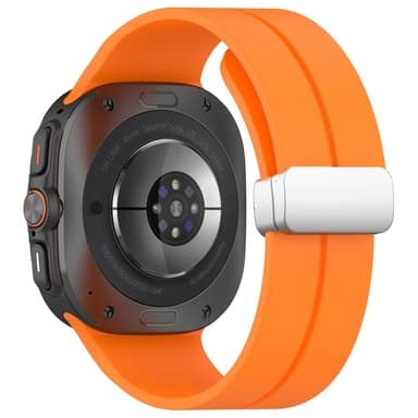 SKALO Silikonearmbånd metallspænde Samsung Watch Ultra 47mm - Orange