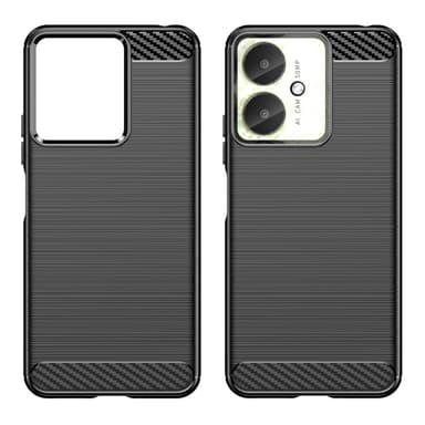 SKALO Xiaomi Redmi 13C 4G Armor Carbon Stødsikker TPU-cover - Sort