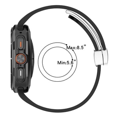 SKALO Silikonearmbånd metallspænde Samsung Watch Ultra 47mm - Orange