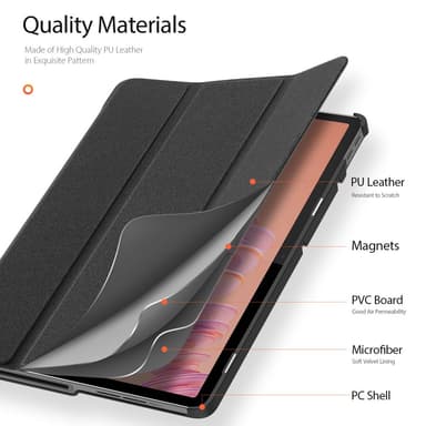 DUX DUCIS Lenovo Tab Plus 11.5"" DOMO Series Trifold Flip Cover - Sort