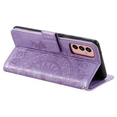 SKALO Samsung A14 4G/5G Mandala Flip Cover - Lilla