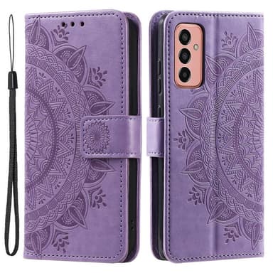 SKALO Samsung A14 4G/5G Mandala Flip Cover - Lilla
