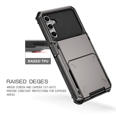 SKALO Samsung A54 5G Armor Cover kortholder - Sort