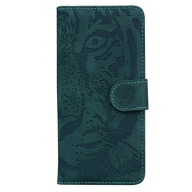 SKALO Motorola Moto G84 5G Tegnebog med tigerpræg - Grøn