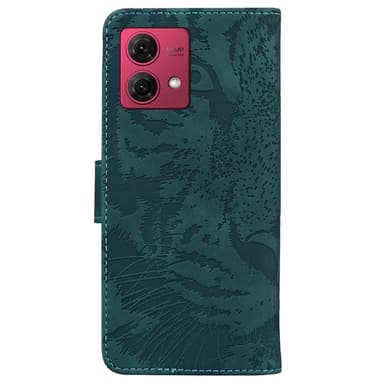 SKALO Motorola Moto G84 5G Tegnebog med tigerpræg - Grøn