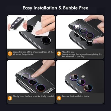 Til Samsung Galaxy S25+ Kameralinsebeskytter ENKAY Metalring Linsefilm