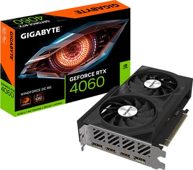 Gigabyte GeForce RTX 4060 Windforce OC grafikkort (8GB GDDR6)