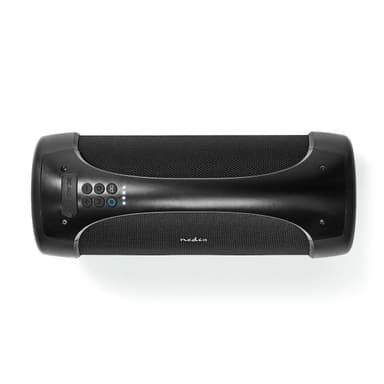 Nedis Bluetooth® Party Boombox | 6 timer | 2.0 | 50 W | Medieafspilning: AUX / USB | IPX5 | Kan parres | Bærehåndtag | Fest lys | Sort