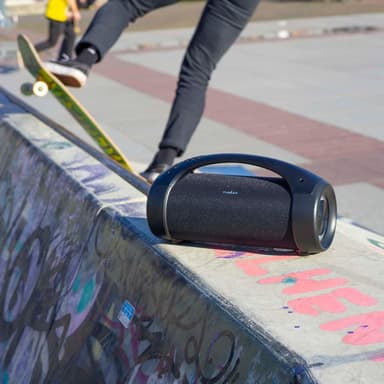 Nedis Bluetooth® Party Boombox | 6 timer | 2.0 | 50 W | Medieafspilning: AUX / USB | IPX5 | Kan parres | Bærehåndtag | Fest lys | Sort