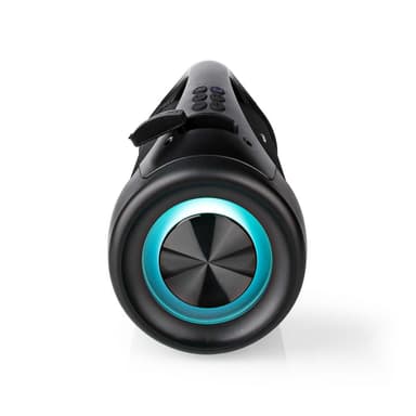 Nedis Bluetooth® Party Boombox | 6 timer | 2.0 | 50 W | Medieafspilning: AUX / USB | IPX5 | Kan parres | Bærehåndtag | Fest lys | Sort