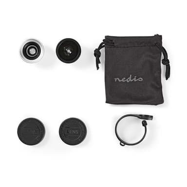Nedis Camera Lens Kit | Brugt til: Smartphone / Tablet | 3-in-1 | Linse type: Fiske øje / Makro / Vidvenkel | Skrue og stik