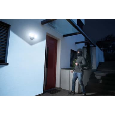 brennenstuhl Connect WIFI LED Duo Projektør WFD 3050 / LED sikkerhedslys 30W Styrbar via gratis app (3500lm, forskellige lysfunktioner Justerbar via app, til udendørs brug IP54)