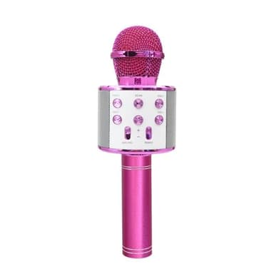 Forever BMS-300 Mikrofon med Bluetooth högtalare, Rosa