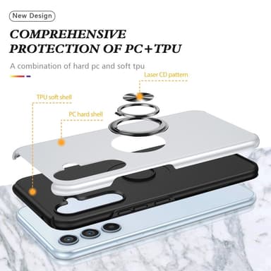 Samsung Galaxy A55 Fingerring Kickstand Hybrid Taske
