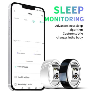 Multifunktion Smart Ring Health Tracker Søvn Hjertefrekvens Blod oxygen overvågning 20#
