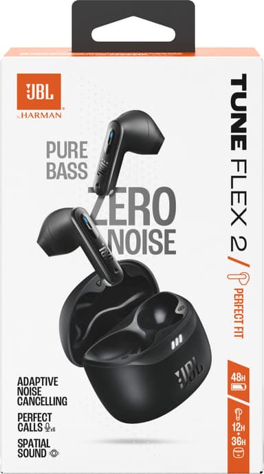 JBL Tune Flex 2 true wireless in-ear høretelefoner (sort)