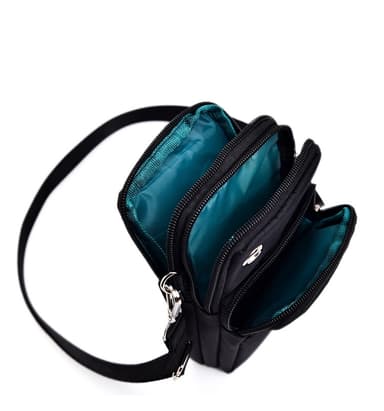 Crossbody minitaske Mobiltaske Marine blå