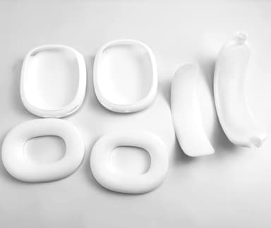 Beskyttende 4-delt silikone etui sæt til AirPods Max hovedtelefoner Hvid