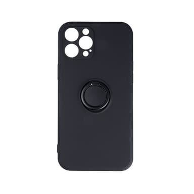 Etui med ringholder til iPhone 16 Pro - Sort