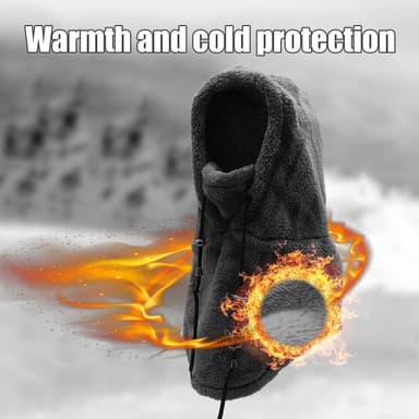 Balaclava vinter ansigts- og halsmaske Sort M