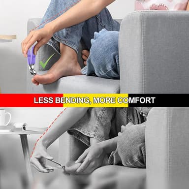 Ergonomisk tånegleklipper i rustfrit stål