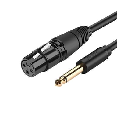Ugreen mikrofonkabel XLR-mikrofon hun til 6,35 mm han 3m