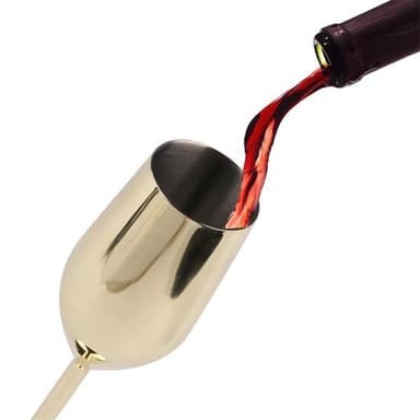 Champagneglas guld i glas metallic - 22cl