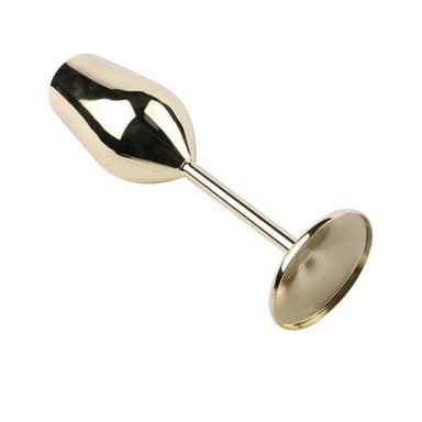 Champagneglas guld i glas metallic - 22cl